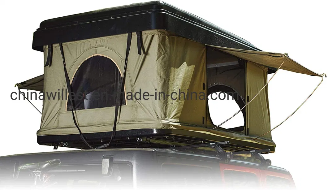 Lazyhiker Outdoor Hight Quality SUV Awning ABS Hard Shell Car Top Tent with Sky Windows China Car Tent Manufacturer