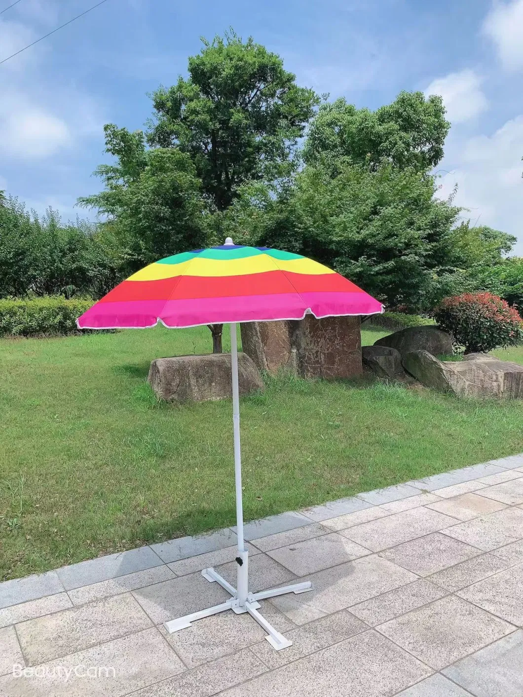 2.0m Multicolor Windproof Beach Umbrella