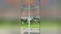 UV Protection Rainbow Beach Umbrella with Affordable Price (OCT